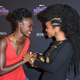 Actress Lupita Nyong’o and jewelry designer Douriean Fletcher, both wearing Douriean jewelry (Angela Weiss/AFP/Getty Images)
